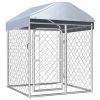 Outdoor Dog Kennel with Roof 39.4"x39.4"x49.2"