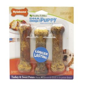 Nylabone Healthy Edibles Puppy Chew Treats 3 count, 1ea/SMall/Regular  Up To 25 lb