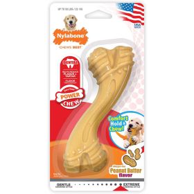 Nylabone Power Chew Curvy Dental Chew Toy for Dogs Peanut Butter Flavor, 1ea/Large/Giant  Up To 50 lb