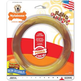Nylabone Power Chew Smooth Ring Dog Chew Toy Bacon Cheeseburger, 1ea/Large/Giant 1 ct