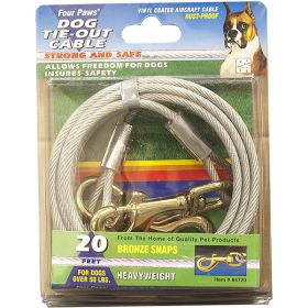 Four Paws Heavy Weight Tie Out Cable Silver 20 Feet