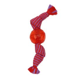 Mammoth Pet Products Candy Wraps Dog Toy With Squeaky Ball Outside Red Large 12 in