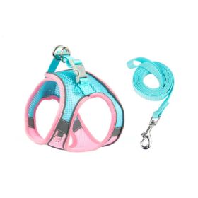 Breathable Puppy Mesh Seat Belt (Color: Powder Blue, size: S)