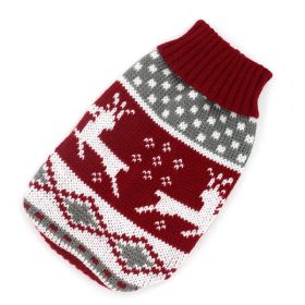 Christmas cat and dog sweaters (Color: Deer, size: L Within 1.5-2.5kg)