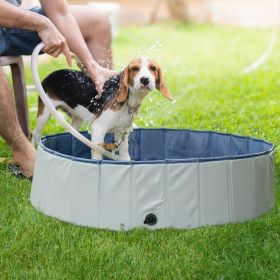 Foldable Pet Bath Pool, Collapsible Dog Bathing Tub, Kiddie and Toy Pool for Dogs Cats and Kids (size: middle)