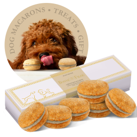 Dog Macarons - Count of 6 (Dog Treats | Dog Gifts) (Flavor: Peanut Butter)